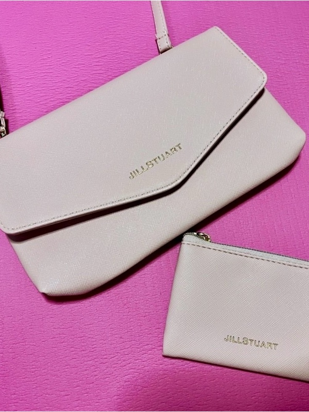 Jill Stuart| ‘Zexy’ October 2020 ed. 2-Piece Crossbody Sing/Pouch Blush Pink